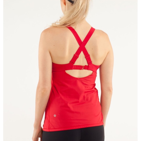 LULULEMON Run Catch Me Tank Top 8 Red Yoga Gym - Picture 4 of 8